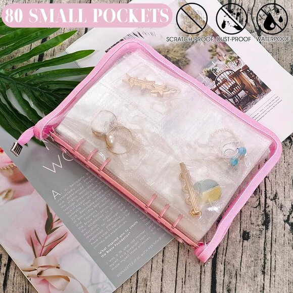 Earring Organizer Case Travel Jewelry Organizer Transparent Jewelry Storage Book - Picture 5 of 7